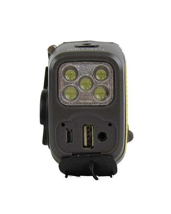 Kaito KA350GN Voyager Trek Solar/Crank AM/FM/SW NOAA Weather Radio with 5-LED Flashlight, Green N4