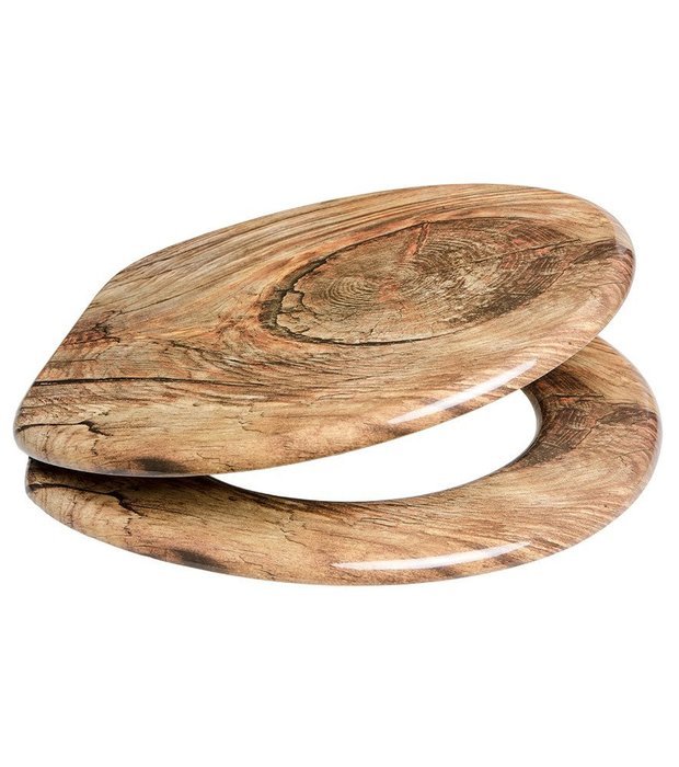 Soft Close Toilet Seat | Many Different Designs | Stable Hinges | Easy to mount surface (Rustic) by Sanilo N8