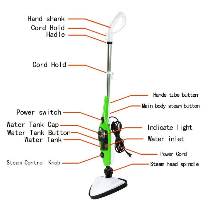 MissyeeDirect Steam Mop X10 Steam Cleaners for Floor Carpet Window Clothes Kitchen Bathroom N5