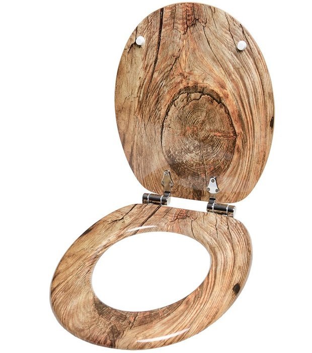 Soft Close Toilet Seat | Many Different Designs | Stable Hinges | Easy to mount surface (Rustic) by Sanilo N9