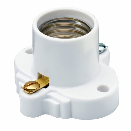 Pass & Seymour White Medium Base Cleat Lamp Socket by Pass & Seymour/Legrand