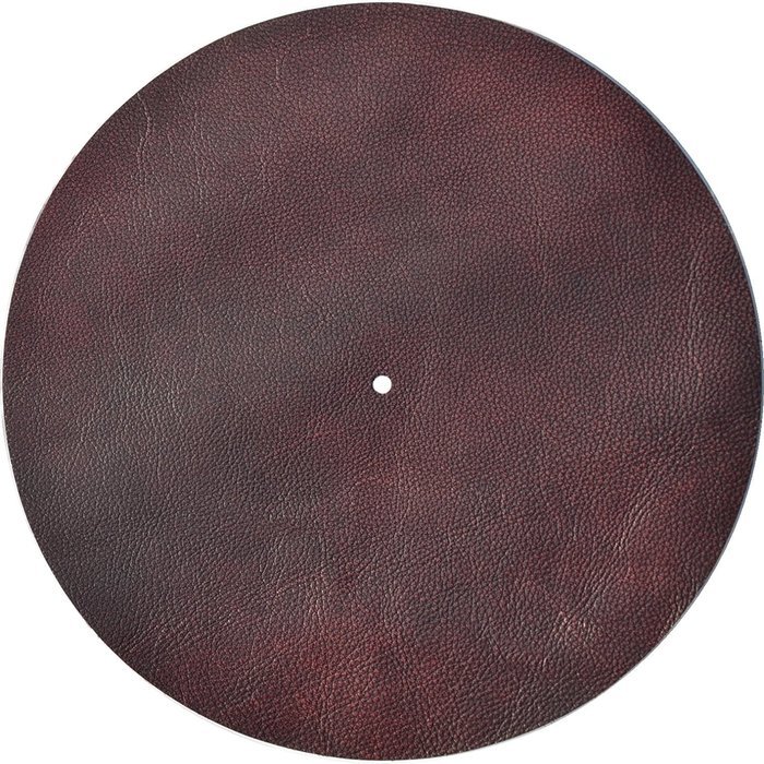 Genuine Leather Turntable Platter Mat - Oxblood
