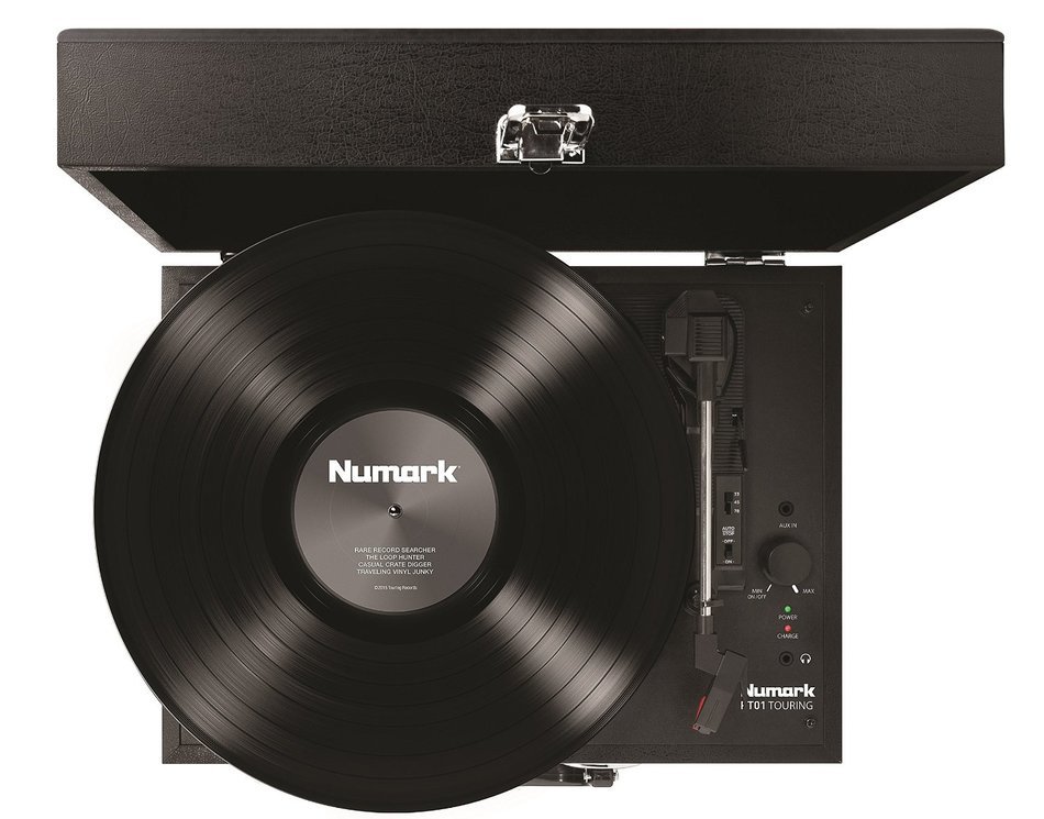 Numark PT01 Touring | Classically-styled Suitcase Turntable with USB Port, and Built-In Speakers & Rechargeable... N2