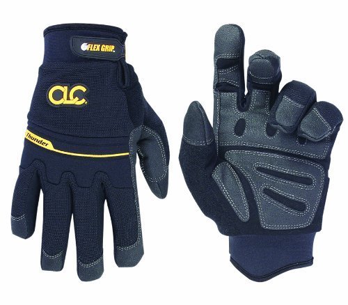 Custom Leathercraft 173L Thunder XtraCoverage Flex Grip Work Gloves, Large by Custom Leathercraft