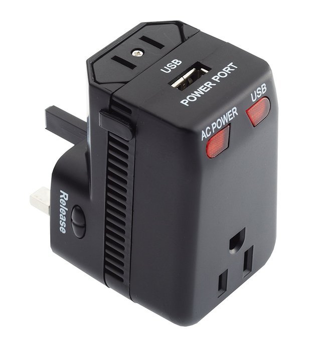 Smooth Trip International Plug Adapters with Electric Converter and USB Charger