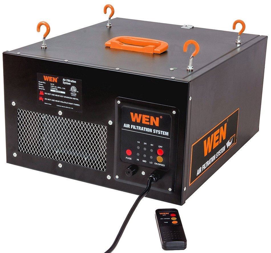 WEN 3410 3-Speed Remote-Controlled Air Filtration System N3