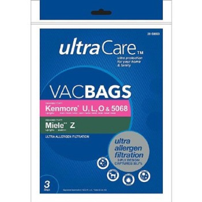 Ultracare Kenmore Style U,L,O & 5068 Ultra Allergen Bag (9)
