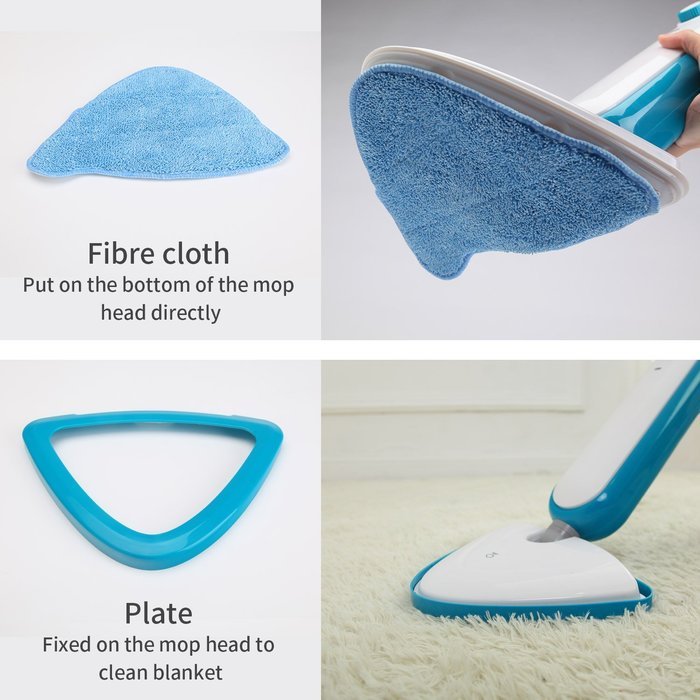 Kazoo Microfiber Steam Pocket Mop, 1000W/450ml, Blue N9