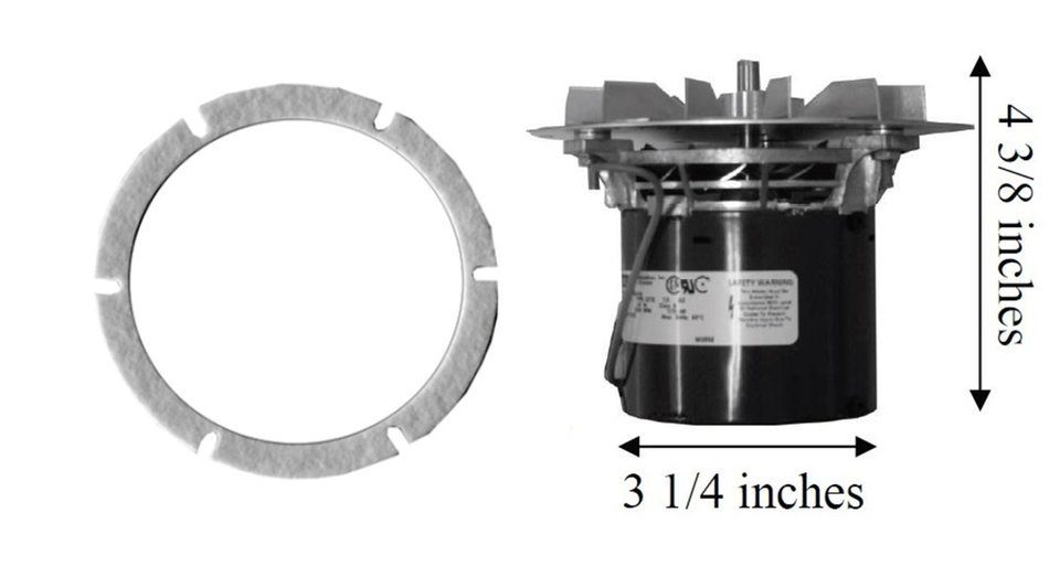 US Pellet Stove Exhaust Combustion Motor w/ Gasket 80473 - 10-1114 MFR