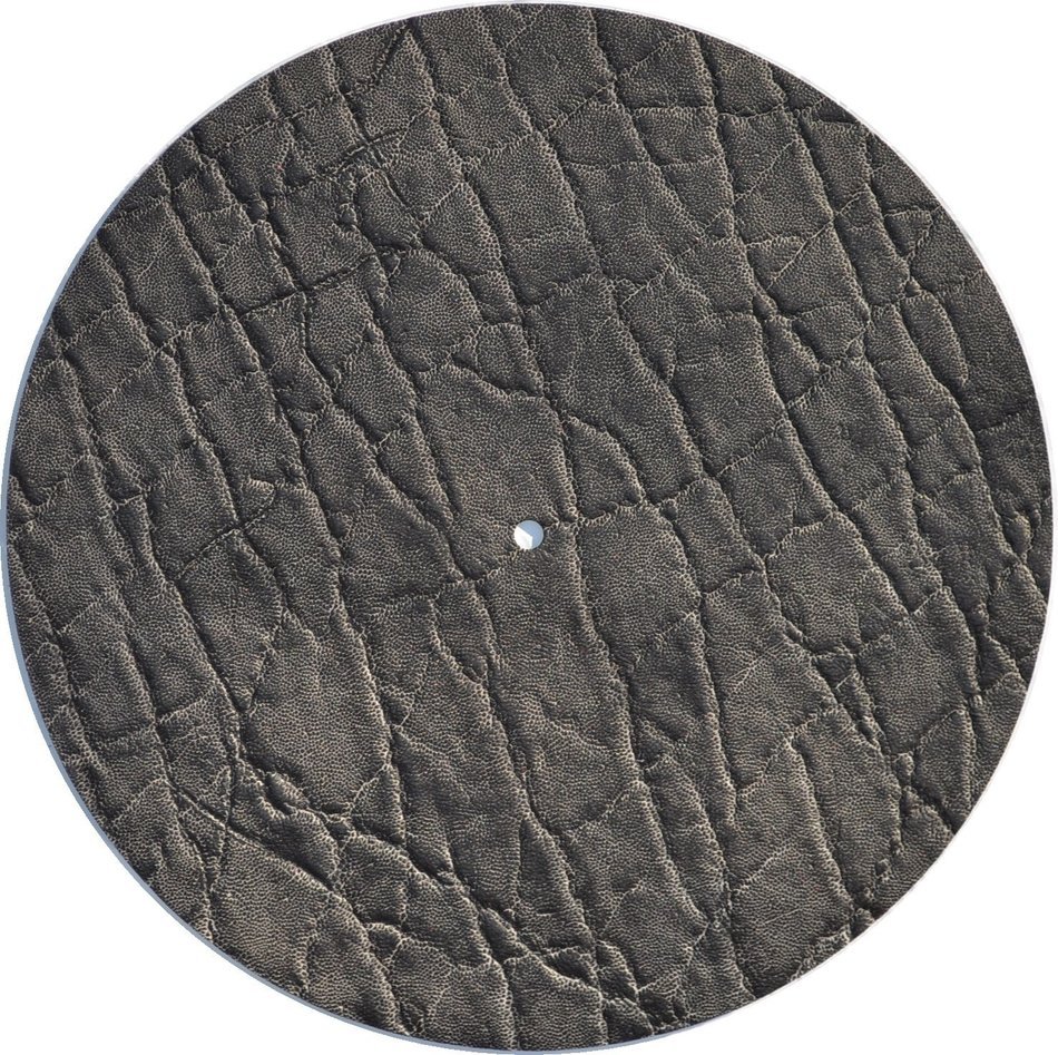 Genuine Leather Turntable Platter Mat - Embossed Elephant Skin