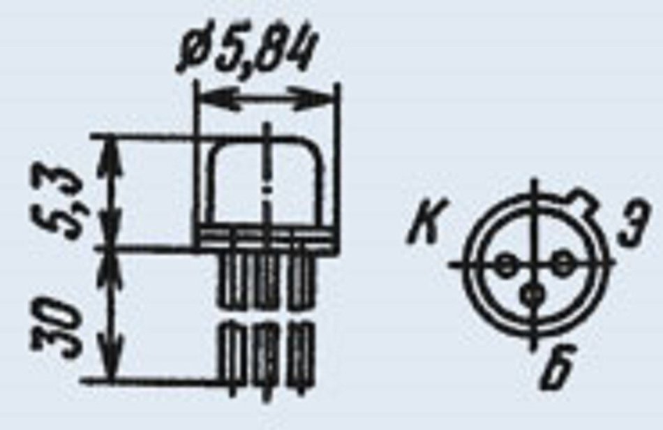 Transistor silicon military KT342V analogue BCY58D, BCY69, SF136F, SF137F USSR 4 pcs