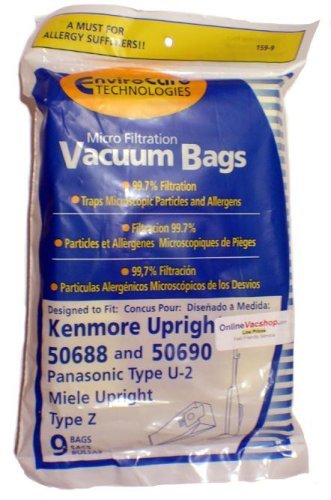 12 KENMORE UPRIGHT 50688 & 50690 MICROFILTRATION VACUUM SWEEPER BAGS