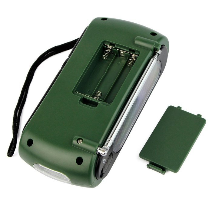 TIVDIO RD-323 Emergency Radio with AM FM Solar Hand Crank Dynamo Self Powered LED Flashlight Smart Phone Charger... N4