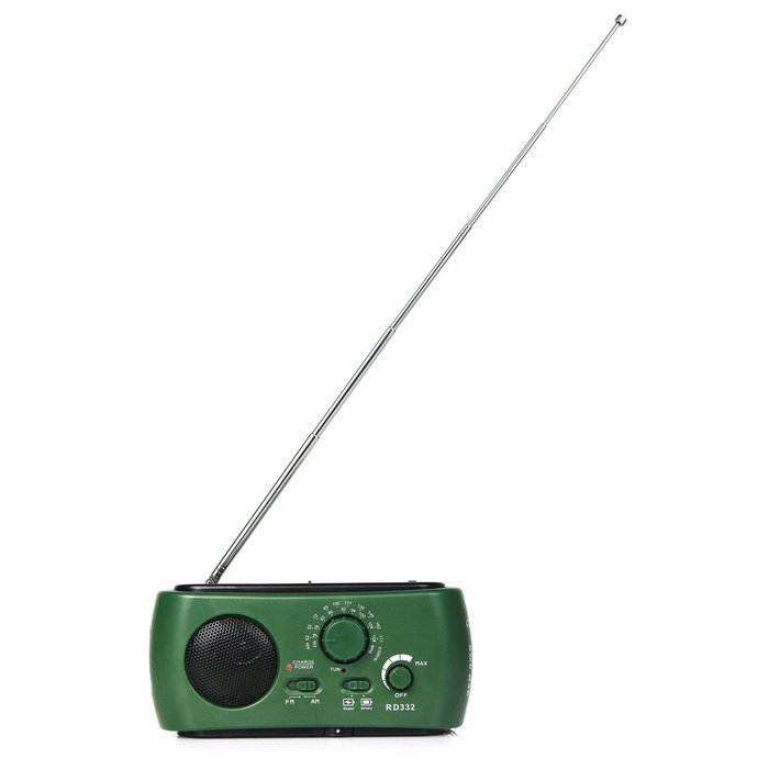 TIVDIO RD-323 Emergency Radio with AM FM Solar Hand Crank Dynamo Self Powered LED Flashlight Smart Phone Charger... N6