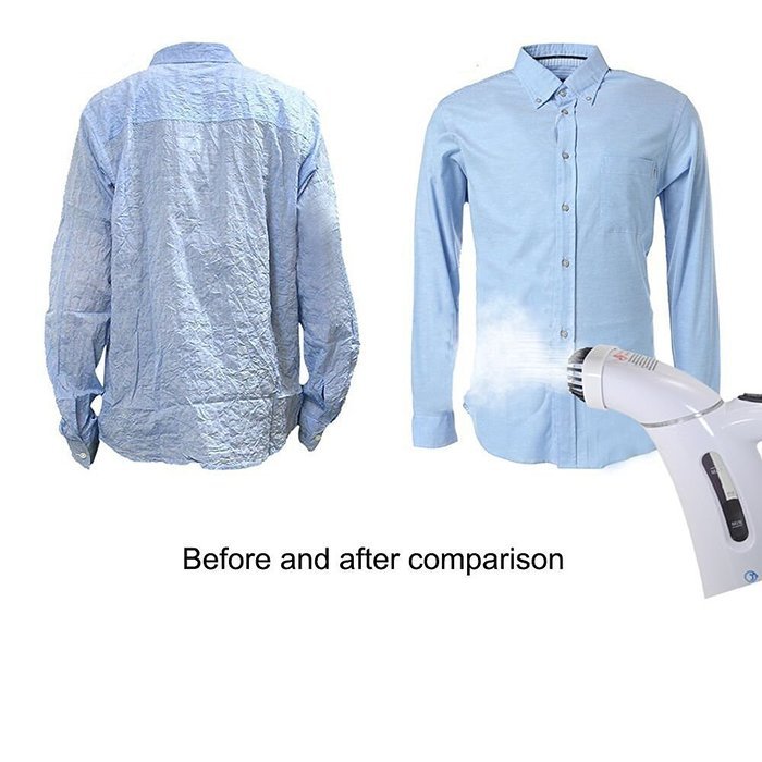 Portable Fabric Steam Cleaner Mini Travel Garment Steamer with Zipper Waterproof Travel Pouch N19