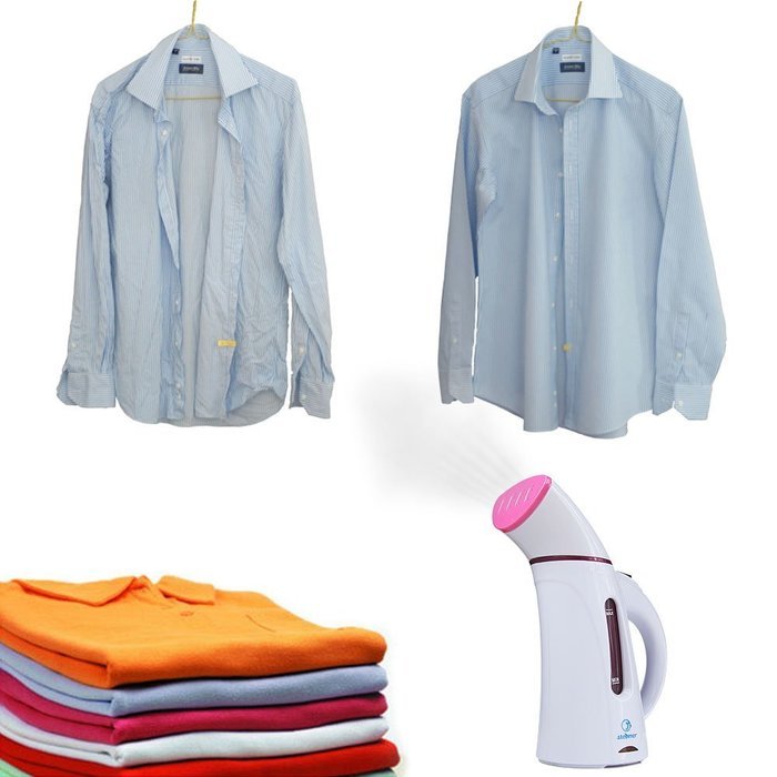 Portable Fabric Steam Cleaner Mini Travel Garment Steamer with Zipper Waterproof Travel Pouch N25