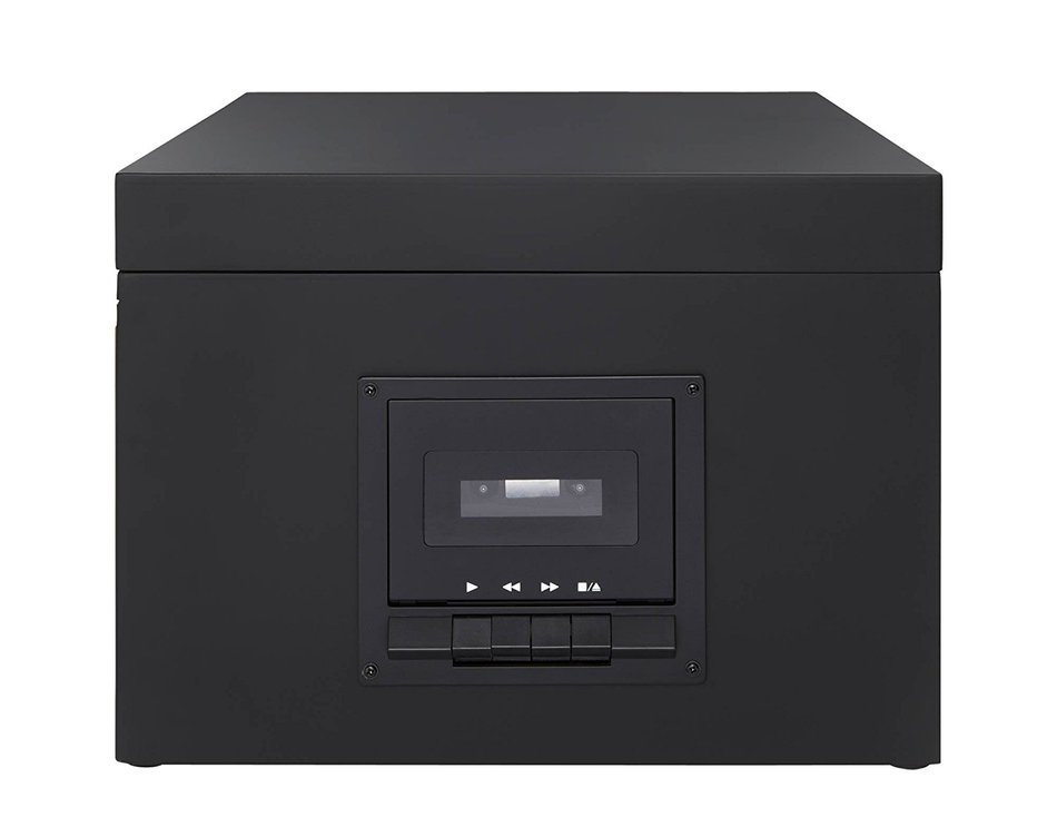 Crosley CR2413A-BK Memory Master II Turntable with Radio, CD Player/Recorder, Cassette and Aux-In, Black N5