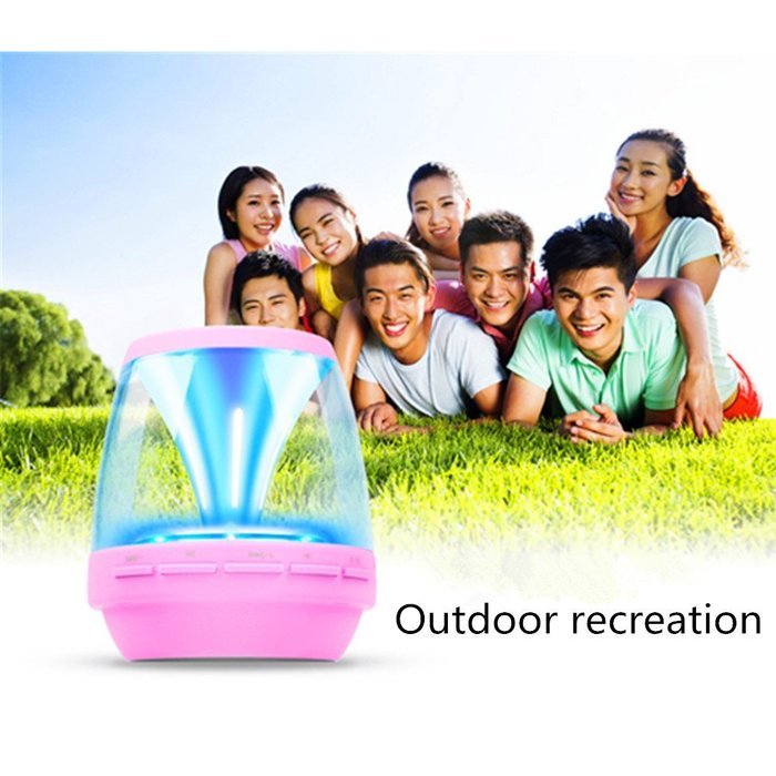 Ultra-Portable Wireless Bluetooth Speaker with Multi-Color LED Light Show，Build-in FM Radio,AUX,MIC,TF Card Slot... N15