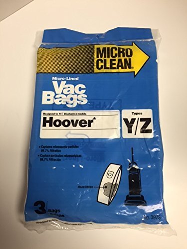 Hoover Type Y WindTunnel Upright Vacuum Bags, Made in USA. 3 Bags (9)