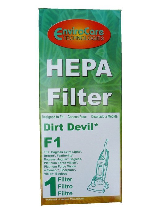(3) Dirt Devil F1 Bagless Upright Vision Pleated HEPA filter, Breeze, Featherlite, Jaguar, Kinetix self Propelled...