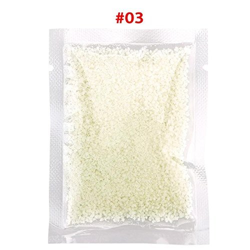 CHRWANG Distinctive 1 Bag x 10g Phosphorescent Glow-in-the-Dark Sand Particles 6# Green N2