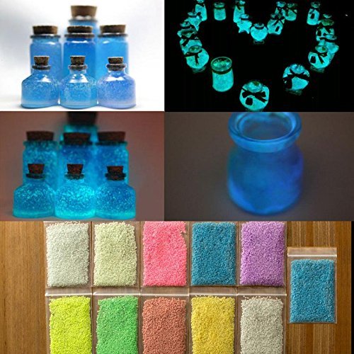 CHRWANG Distinctive 1 Bag x 10g Phosphorescent Glow-in-the-Dark Sand Particles 6# Green N3
