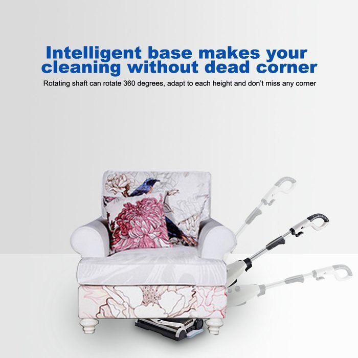 Hausbell MW8100 All-in-One Sweeper and Steam Mop for Floor and Carpet Pet Hair Eraser with 2 Mop Pads N7