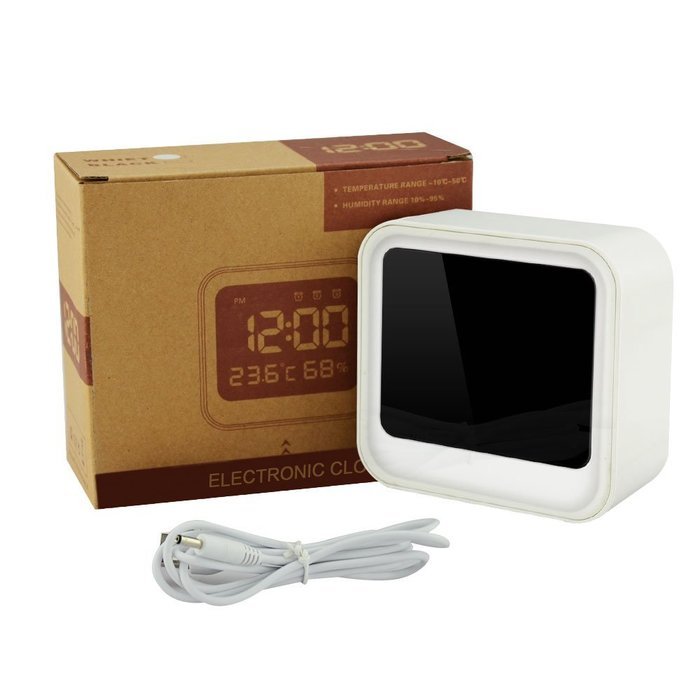 Number-One Digital Alarm Clock with 3 Sets Alarm, Time/ Temperature / Humidity Display, Large Screen Display Travel... N8