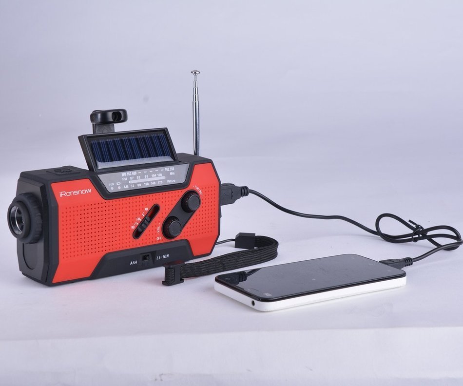 Radio Emergenza Solare E A Manovella - AM/FM/NOAA, Power Bank 2000mAh, Torcia SOS - Foto 11