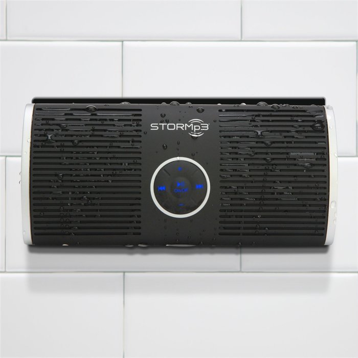 STORMp3 Water Resistant Mp3 Speaker: Internal Memory, Portable Design, Brilliant Sound. (Black) N14