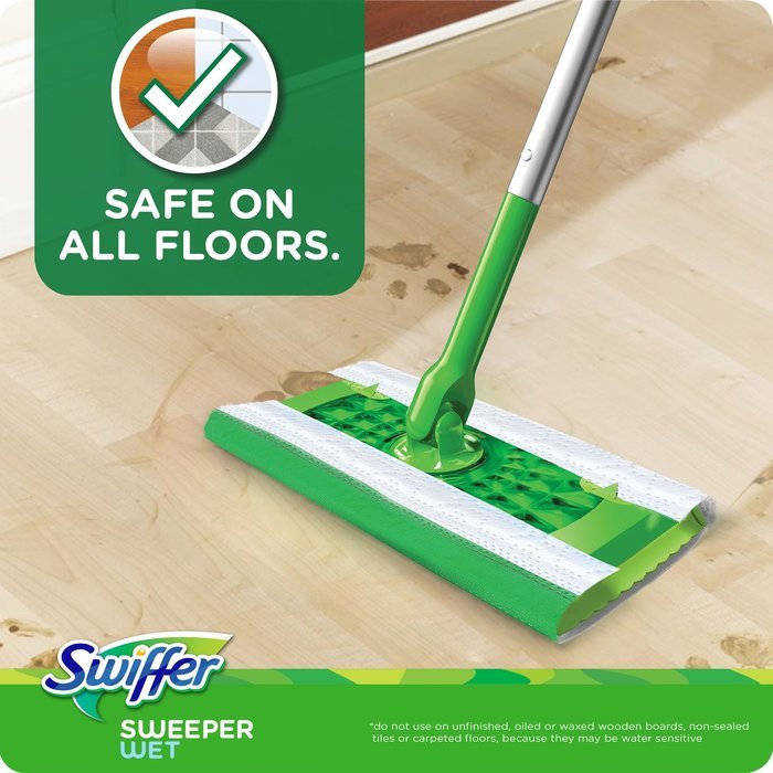 Swiffer Sweeper Wet Mopping Pad Refills for Floor Mop Open Window Fresh Scent 12 Count N9