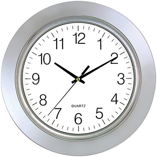 New TIMEKEEPER 6450 13" Chrome Bezel Round Wall Clock