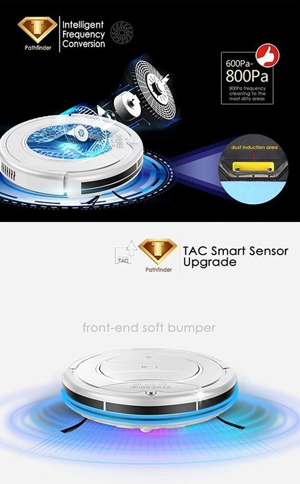 Haier SWR-T321 Pathfinder Vacuum Cleaner Robot Remote Control Self Charging Cleaning Devices (US PLUG, Gold) N9