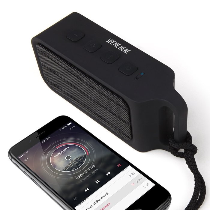 Bluetooth Speaker See Me Here BV380 Portable Wireless Bluetooth Speaker with Super Bass Radiator 3W*2 output Bluetooth... N6