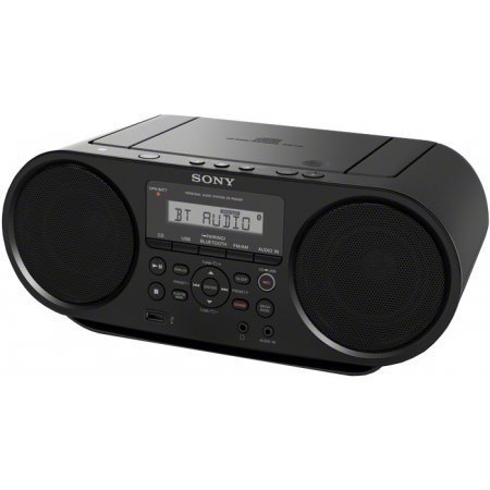 Sony Portable Bluetooth Digital Tuner AM/FM Radio Cd Player Mega Bass Reflex Stereo Sound System Plus 6ft CubeCable...