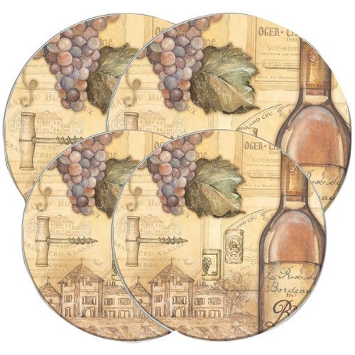 New RANGE KLEEN 5062 Round Burner Kovers, 4 pk (Tuscany Wine)