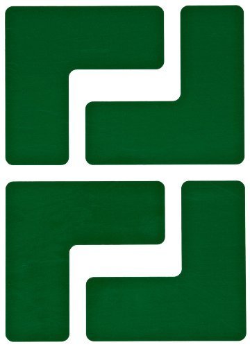 Brady ToughStripe Nonabrasive L Shape Floor Marking Tape, 5 Length, 2 Width, Green (Pack of 20 per Roll) by Brady