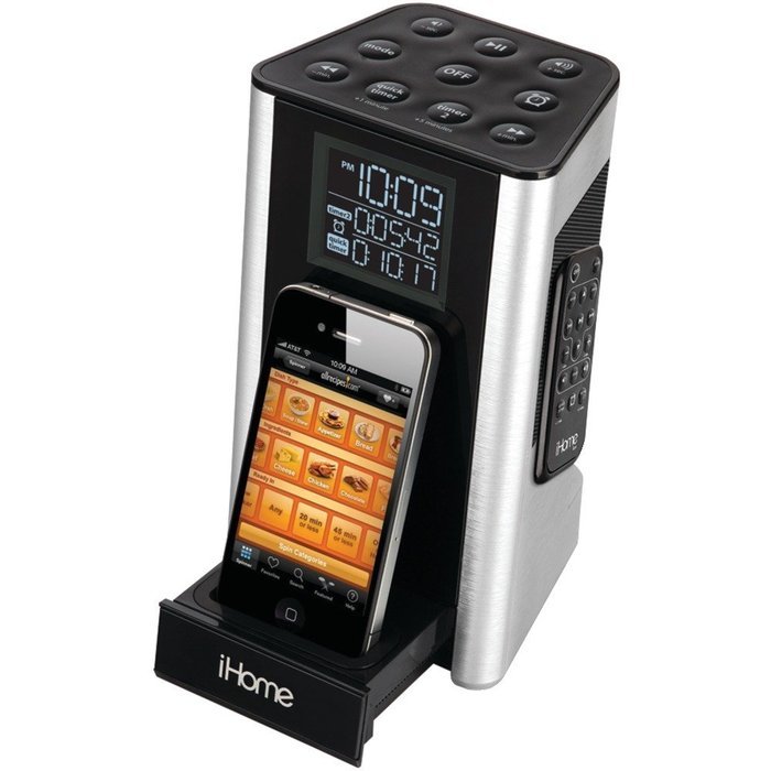 iHome iP39WZC Kitchen Timer & Alarm Clock Radio for iPod & iPhone (White) N2