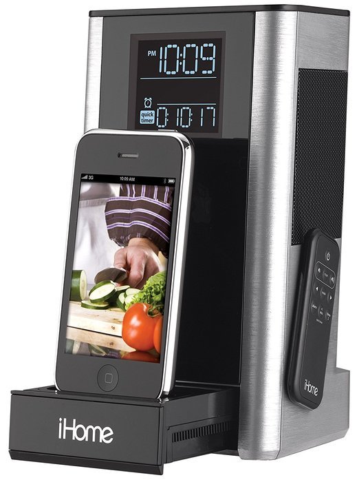 iHome iP39WZC Kitchen Timer & Alarm Clock Radio for iPod & iPhone (White) N3