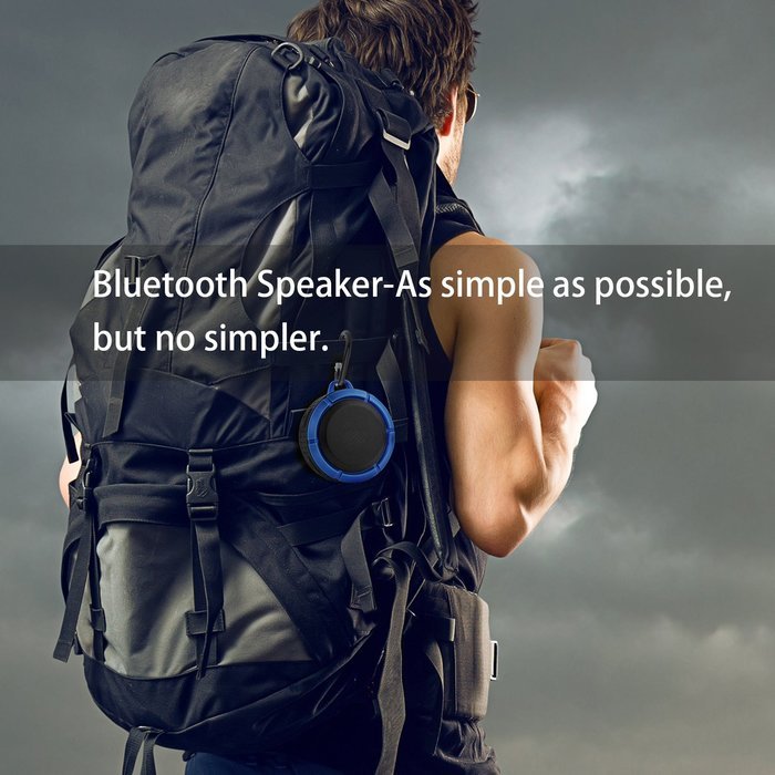 Bluetooth 4.0 Speaker Portable IP67 Waterproof Wireless Speaker with 8 Hours Playtime for Outdoors Sports or Shower... N16