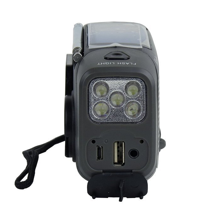 Kaito KA350GN Voyager Trek Solar/Crank AM/FM/SW NOAA Weather Radio with 5-LED Flashlight, Green N10