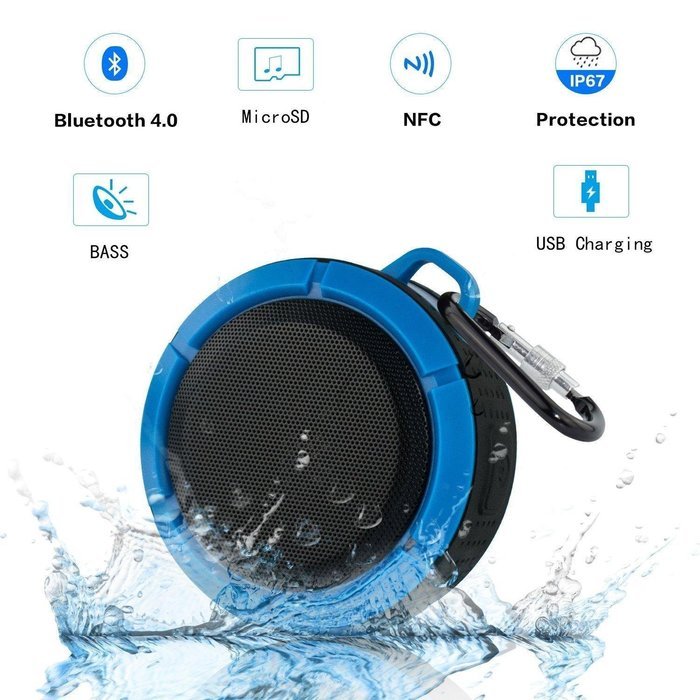 Bluetooth 4.0 Speaker Portable IP67 Waterproof Wireless Speaker with 8 Hours Playtime for Outdoors Sports or Shower... N20