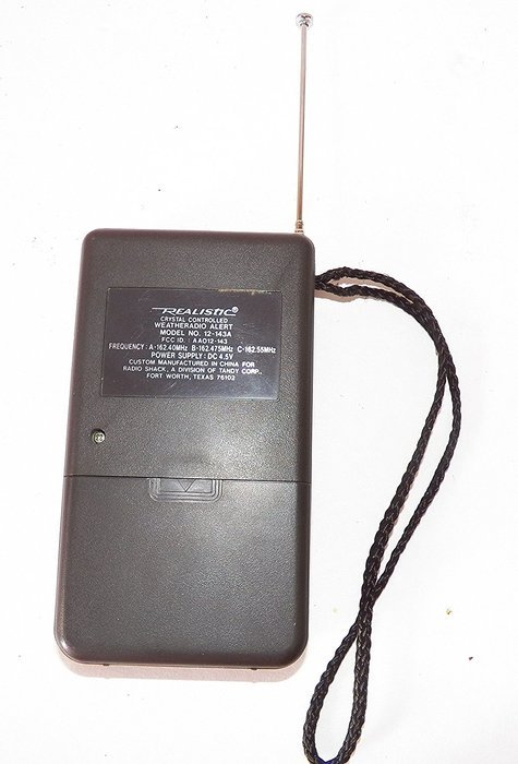 Realistic Crystal Controlled Weather Radio Alert 12-143A N2