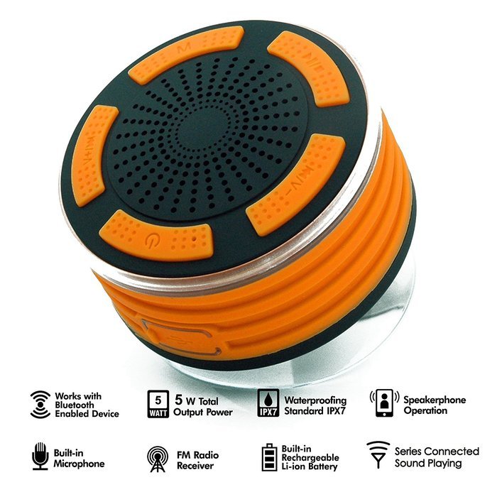 KONG KIM IPX7 100% Waterproof & Dust-proof Floating Bluetooth Shower Speaker Compatible with all Bluetooth devices... N33