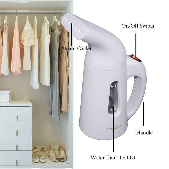 Handheld Garment Steamer, Sweet Mall Portable Travel Mini Frabic Clothes Steamer, 60S Warmup Time, Wrinkle Free... N4