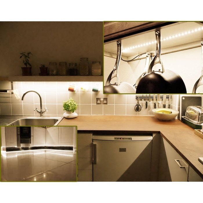 TOP YAO 16.4ft 3528 120led/m SMD Flexible Ribbon 600 LED 9.6w/m Waterproof Cuttable Strip Light for Home Party... N15