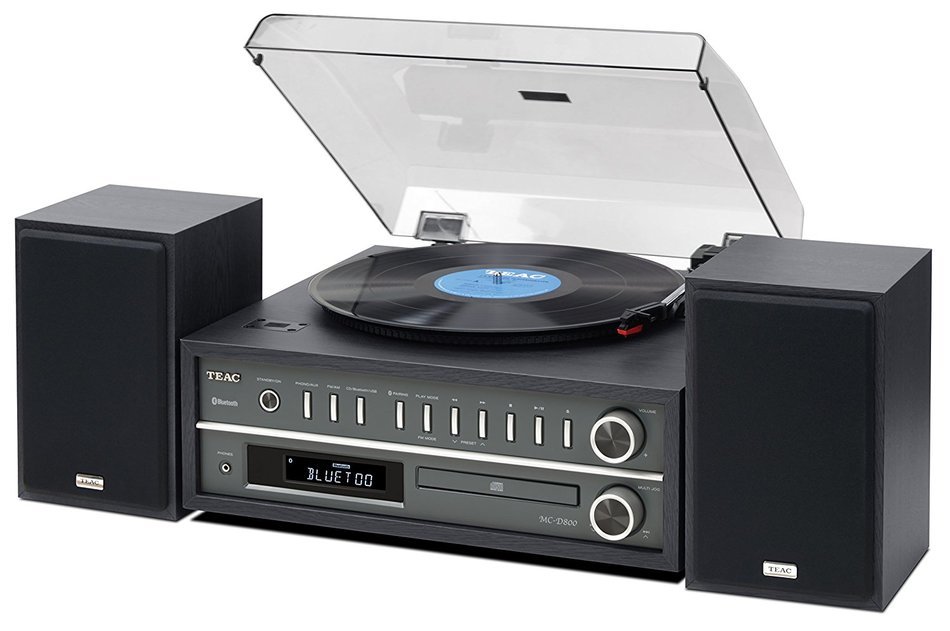 Teac MC-D800-BLK All-In-One Turntable Speaker System with Bluetooth - Black N2