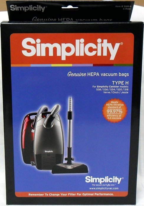 Simplicity Type H HEPA Vacuum Cleaner Bags