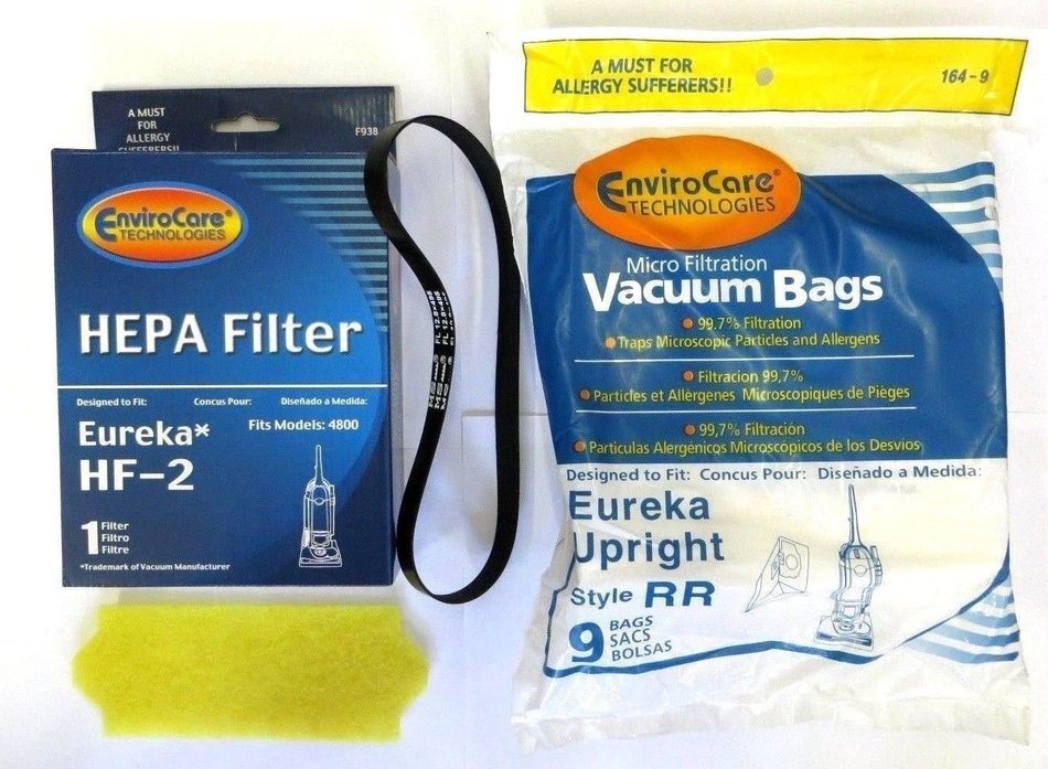 Eureka Vacuum 4870 Smart Vac Supply Kit (9 Bags & 1 R Belt & Hf2 & 70082 Filter) by EnviroCare