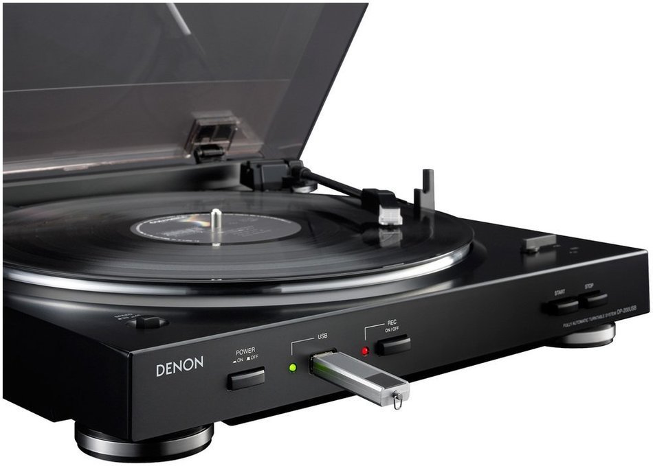 Denon DP-200USB Fully Automatic Turntable with MP3 Encoder N2